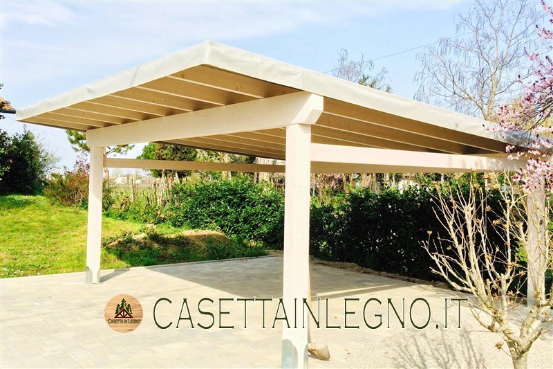 CASETTA IN LEGNO.IT TETTOIA IN LEGNO DUE POSTI AUTO