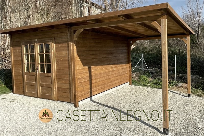 CASETTA IN LEGNO.IT Casetta in legno e tettoia laterale